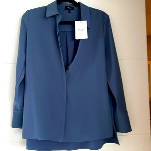 Brand new with tags never been worn Sunaya blouse chambray ( blue) crepe.